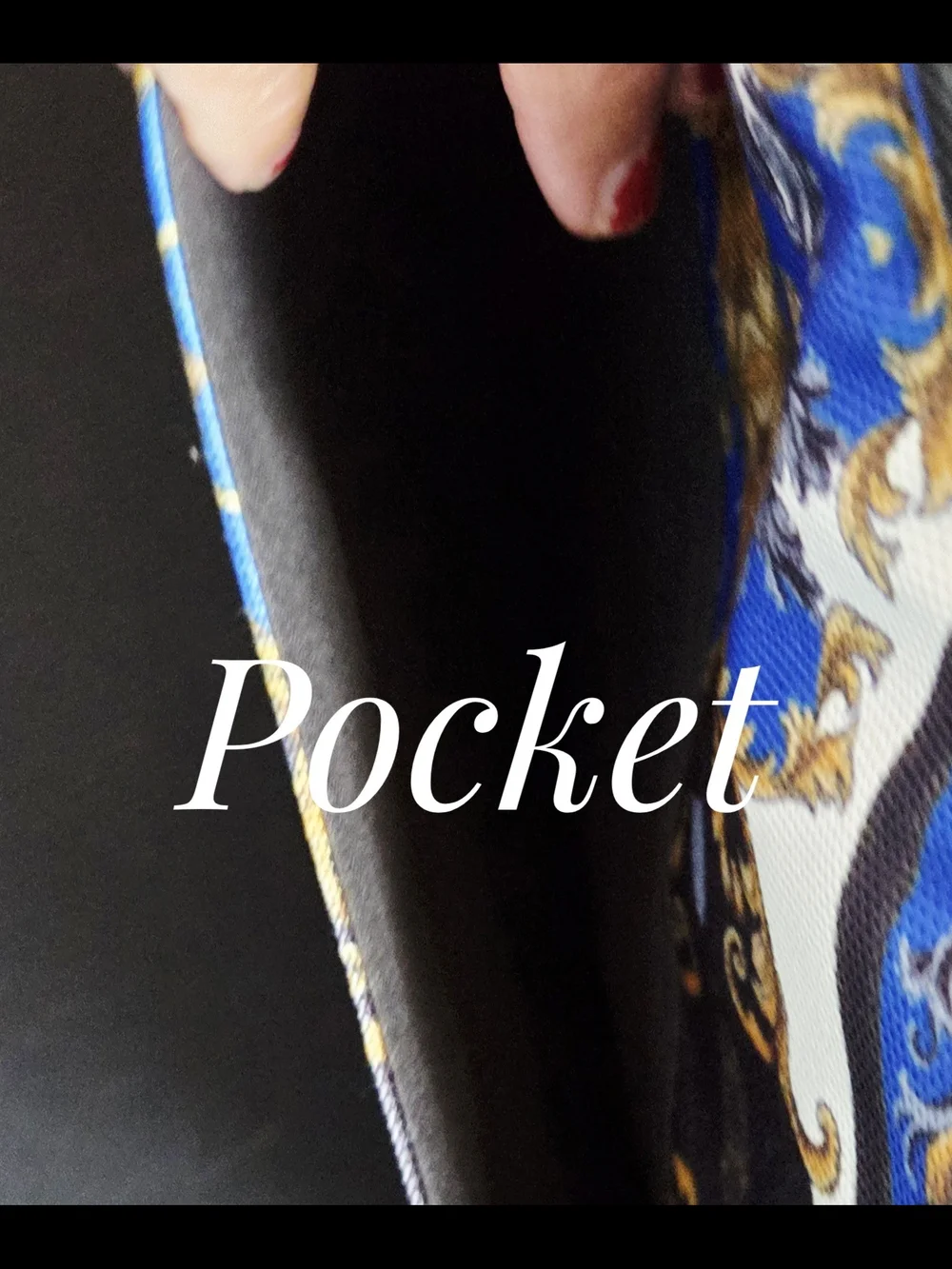 Blue and Gold Printed Women’s Laptop Pouch